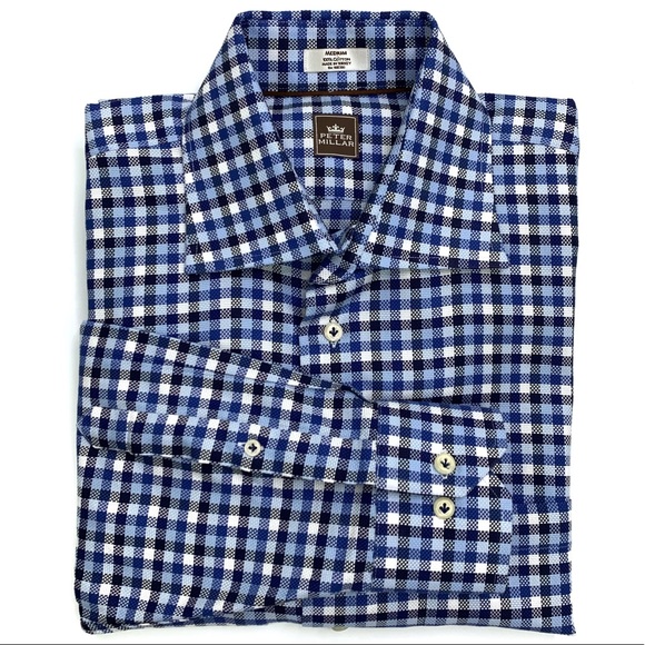 Peter Millar Other - Peter Millar Gingham Plaid Long Sleeve Button Down